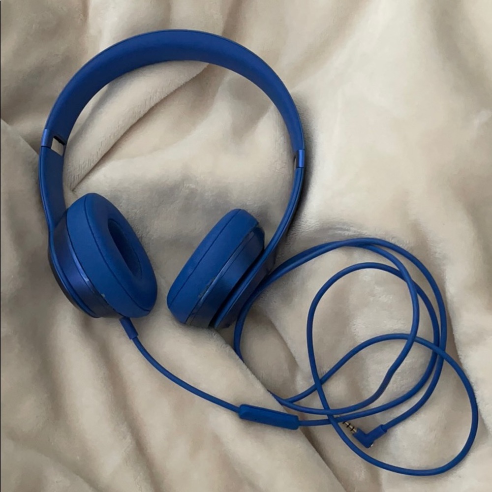Royal/Navy Blue Wired Beats Solo Headphones